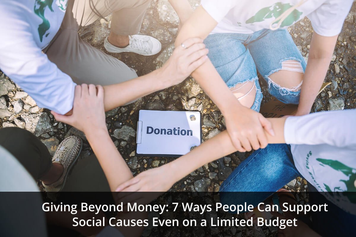 People supporting social causes through volunteering, mentoring, advocacy, and community participation